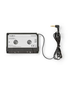 NEDIS, Kassetteadapter  3,5 mm hanstik  Sort