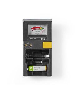 NEDIS, Batteritester  AAA, AA, C, D, 9 V, sølvdioxid knapcelle