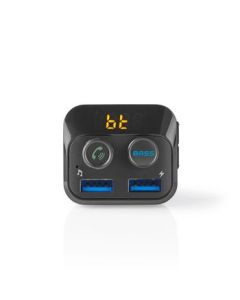 NEDIS, FM-sender til bilen  Bluetooth®  Basforstærkning  MicroSD-kortstik  Håndfri opkald  2 x USB