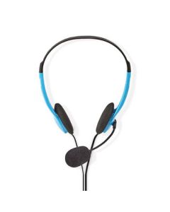 NEDIS, PC-headset   On-ear   2 x 3,5 mm stik   2,0 m   Blå