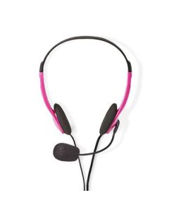 NEDIS, PC-headset   On-ear   2 x 3,5 mm stik   2,0 m   Pink