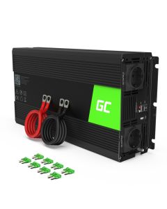 Green Cell Inverter til bil 12V til 230V 1500W/3000W Ren sinus