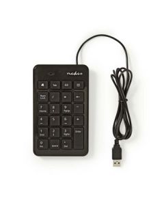 Nedis, Numeriske tastatur med kabel   USB   Sort