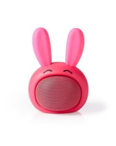 NEDIS, Bluetooth® højttaler  Batteriets afspilningstid: Op til 3 Timer  Håndholdt design  9 W  Mono  Indbygget mikrofon  Kan parres  Animaticks Robby Rabbit  Pink