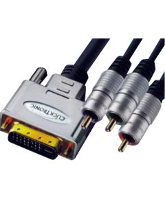 DVI-I stik -> RCDVI-I stik -> RCA stik (RGB) (5.0m)A stik (RGB) (5.0m)