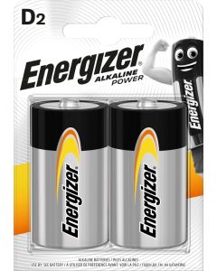 Energizer Alkaline Power D / E95 Batterier (2 Stk. Blister)