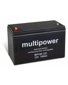 Multipower 12V - 100Ah, forbrugs batteri til el-drevne køretøjer