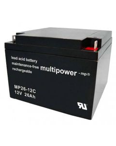 Multipower MP26-12C 12V 26Ah forbrugs batteri til golfvogn
