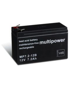 Multipower 12V - 7,2Ah (6.3mm)