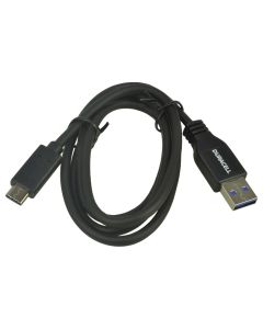 Duracell USB-C lade- og datakabel, Sort 1m