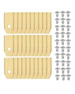 Japcell Knive til Husqvarna Automower / Gardena / Greenworks Optimow - 30 Stk. Titaniumbelagt stål inkl. Skruer.