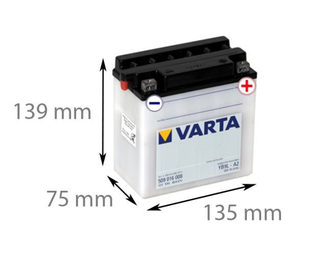 VARTA 016 12V (Motorcykel / MC Batteri)